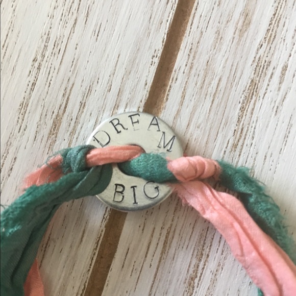 Hand Stamped Motivational Gemstone Bracelet - Picture 2 of 3